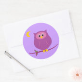 Paarse boomgaard ronde sticker (Envelop)
