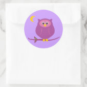 Paarse boomgaard ronde sticker (Tas)