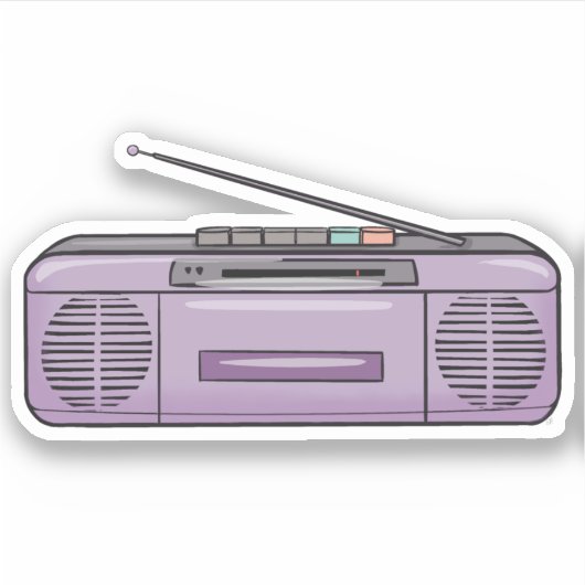 Paarse boomgaard sticker (Voorkant)