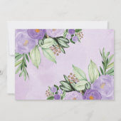 Paarse boomgaarden Baby shower Bedankkaart (Achterkant)