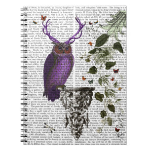 Paarse boomkor met Antlers 2 Notitieboek