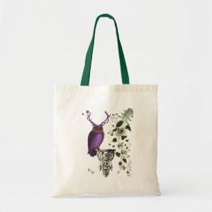 Paarse boomkor met Antlers 2 Tote Bag