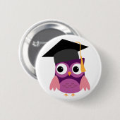 Paarse boomkor met Pet Afstuderen Button (Voorkant /achterkant)