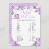 Paarse boomkorren passen de Kaart van het babydier (Voorkant / Achterkant)