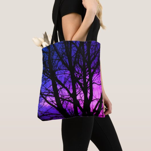  Paarse boomzak Tote Bag (Dichtbij)
