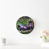 Paarse Boots (HDR) wandklok (Huis)