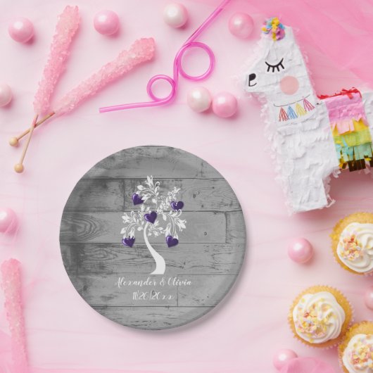 Paarse Bord van het  van het hartenweddenschap (Feest)