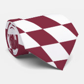 Paarse Bordeaux Trouwcollectie Geruit Stropdas (Opgerold)