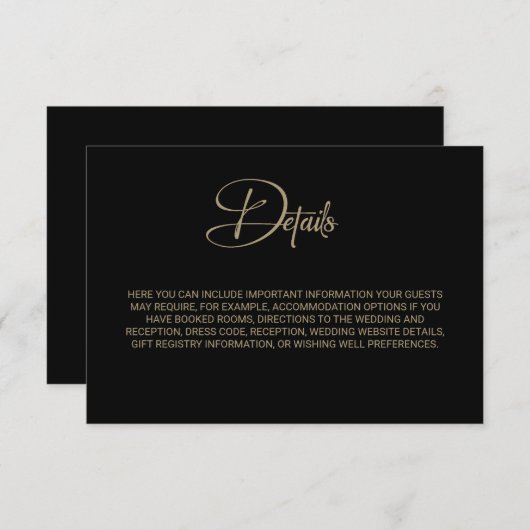 Paarse bordeaux zwart bloemenbruiloft details informatiekaartje (Voorkant / Achterkant)