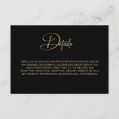 Paarse bordeaux zwart bloemenbruiloft details informatiekaartje (Voorkant)