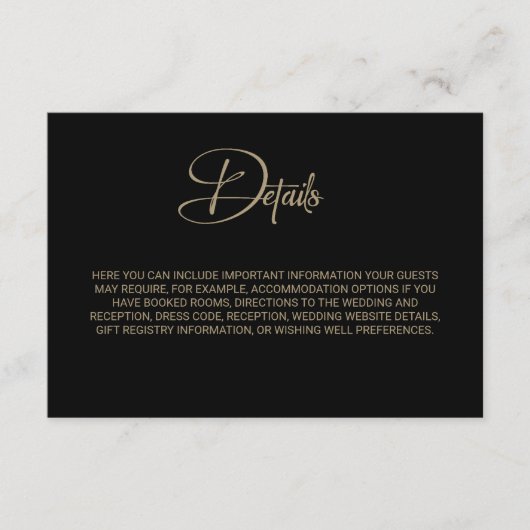 Paarse bordeaux zwart bloemenbruiloft details informatiekaartje (Voorkant)