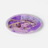 Paarse Borden van onbewerkt papier Papieren Bordje (Gekanteld)