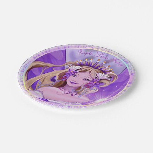 Paarse Borden van onbewerkt papier Papieren Bordje (Gekanteld)