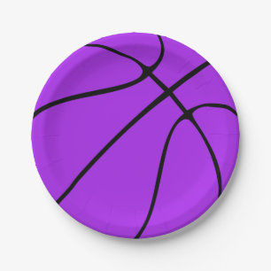 Paarse Borden voor Basketball Paper Papieren Bordje