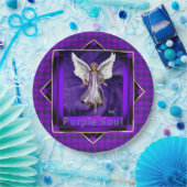 Paarse Borden voor oliehoudend papier Papieren Bordje (Feest)