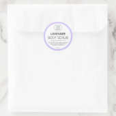 Paarse Border Lavendel Logo Labels (Tas)