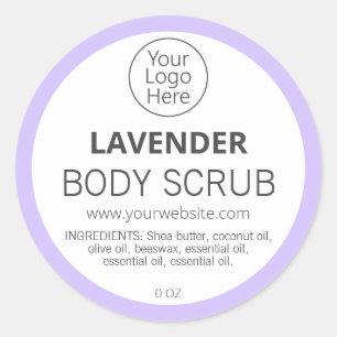 Paarse Border Lavendel Logo Labels