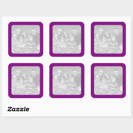 Paarse Border Photo Sticker (Vel)