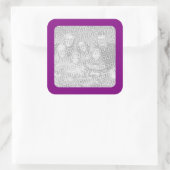 Paarse Border Photo Sticker (Tas)