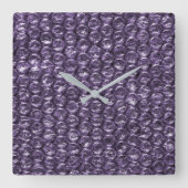 paarse borrelen vierkante klok (Voorkant)