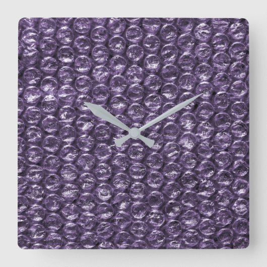 paarse borrelen vierkante klok (Voorkant)