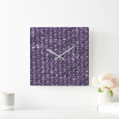 paarse borrelen vierkante klok (Huis)