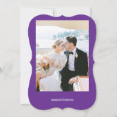 Paarse bos bruiloft aangepaste foto Sla de datum o Kaart (Achterkant)