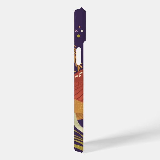 Paarse Bos Paddestoel iPhone Case (Achterkant / Rechts)