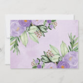 Paarse bosgrond Bossen Baby Girl Kaart (Achterkant)