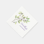 Paarse Botanische 100e verjaardag Servet (Hoek)