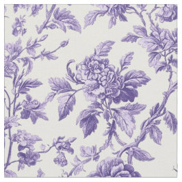 Paarse botanische bloem toile stof