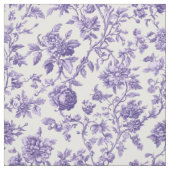 Paarse botanische bloem toile stof (Swatch)