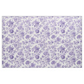 Paarse botanische bloem toile stof (Fat Quarter)