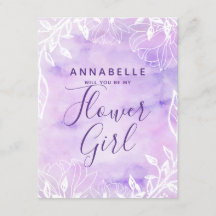 Paarse Botanische Bloemen zal je mijn Bloemenmeisj