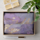 Paarse Botanische Elegantie Weefselpapier Tissuepapier (Geschenk)