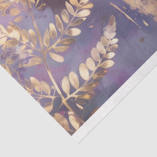 Paarse Botanische Elegantie Weefselpapier Tissuepapier (Detail)