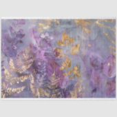 Paarse Botanische Elegantie Weefselpapier Tissuepapier (Voorkant)