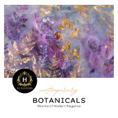 Paarse Botanische Elegantie Weefselpapier Tissuepapier