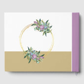 Paarse botanische foto-bruiloft gastenboek (Achterkant)