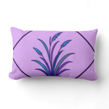 Paarse Botanische Gras Ontwerp | Moderne Decoratie