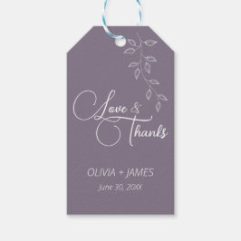  Paarse & Botanische Grote Favorietenmarkering Cadeaulabel