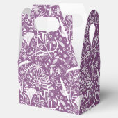 Paarse Botanische Modern Bedankdoosjes (Geopend)