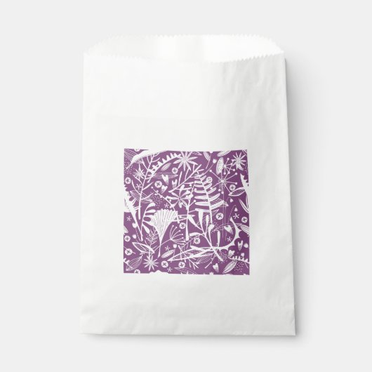Paarse Botanische Modern Bedankzakje (Voorkant)