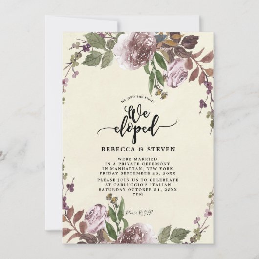 paarse botanische moderne tijd die we hebben ontwi kaart (Voorkant)