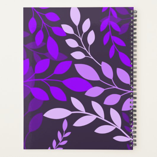 Paarse botanische naam met planner (Achterkant)