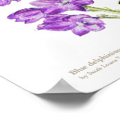 Paarse botanische vingerafdruk poster (Hoek)