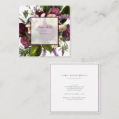 Paarse botanische Visitekaartjes (Voorkant / Achterkant)