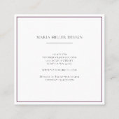 Paarse botanische Visitekaartjes (Achterkant)