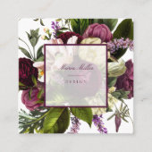 Paarse botanische Visitekaartjes (Voorkant)