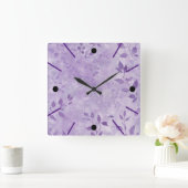  paarse botanische wandklok (Huis)